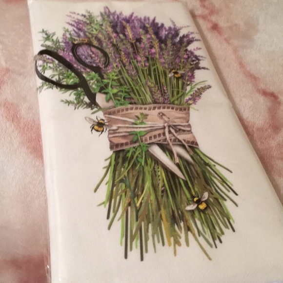 Lavender Bundle Designer Flour Sack Dish Towel NWT - Picture 12 of 12